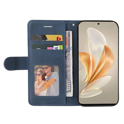 KT Leather Series-1 For vivo V29e (Global) 5G / Y200 (India) 5G Case Dual Color Splicing Phone Leather Cover
