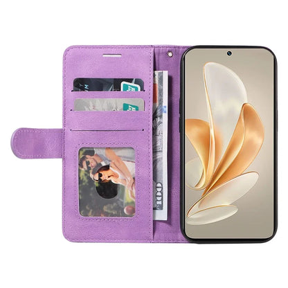 KT Leather Series-1 For vivo V29e (Global) 5G / Y200 (India) 5G Case Dual Color Splicing Phone Leather Cover