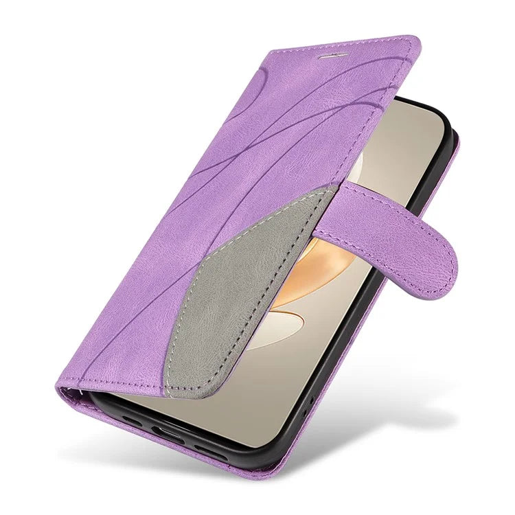 KT Leather Series-1 For vivo V29e (Global) 5G / Y200 (India) 5G Case Dual Color Splicing Phone Leather Cover