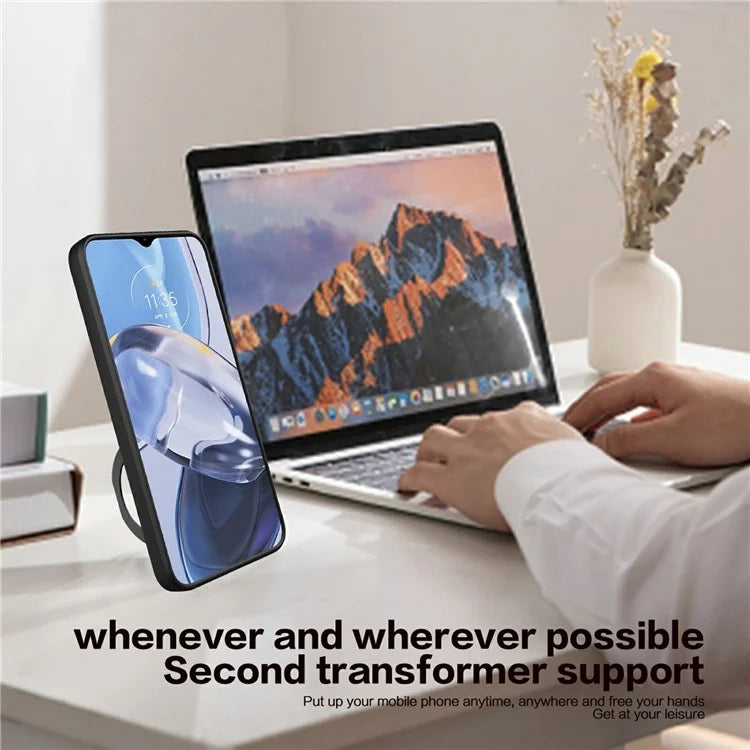 For Samsung Galaxy S24+ Shockproof Case with Slide Camera Lid+Rotatable Kickstand