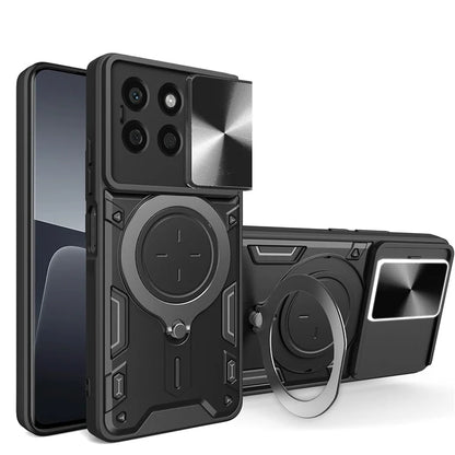 For Honor X8b 4G Case TPU+PC Ring Kickstand Phone Cover Support Magnetic Car Mount