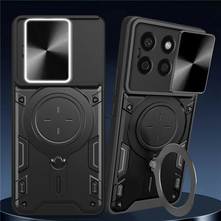 For Honor X8b 4G Case TPU+PC Ring Kickstand Phone Cover Support Magnetic Car Mount
