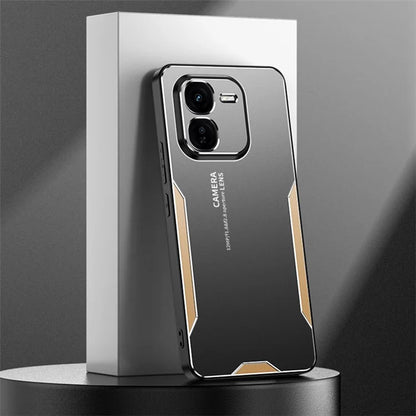 For vivo iQOO Z9x 5G Case Aluminum Alloy+PC+TPU Anti-Drop Slim Phone Cover