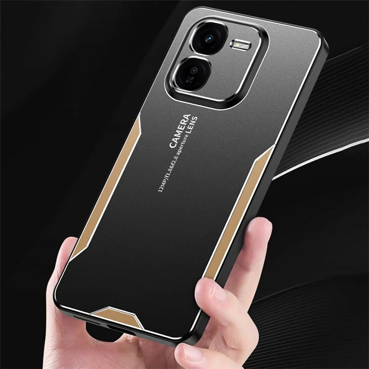 For vivo iQOO Z9x 5G Case Aluminum Alloy+PC+TPU Anti-Drop Slim Phone Cover