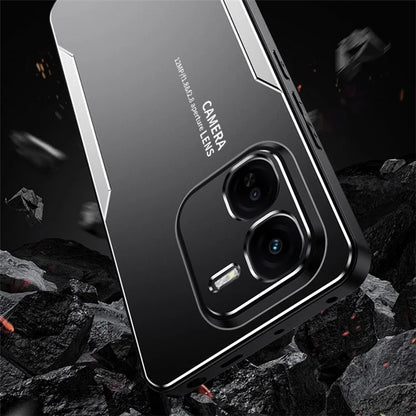 For vivo iQOO Z9x 5G Case Aluminum Alloy+PC+TPU Anti-Drop Slim Phone Cover