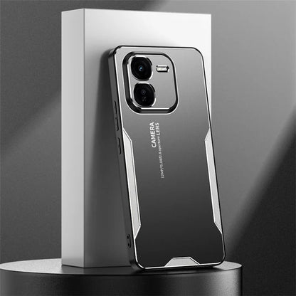 For vivo iQOO Z9x 5G Case Aluminum Alloy+PC+TPU Anti-Drop Slim Phone Cover