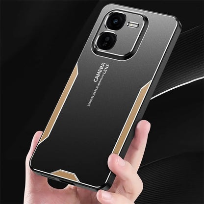 For vivo iQOO Z9x 5G Case Aluminum Alloy+PC+TPU Anti-Drop Slim Phone Cover