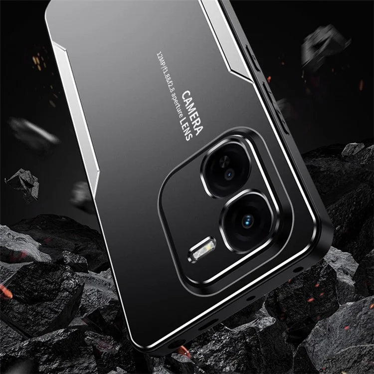 For vivo iQOO Z9x 5G Case Aluminum Alloy+PC+TPU Anti-Drop Slim Phone Cover
