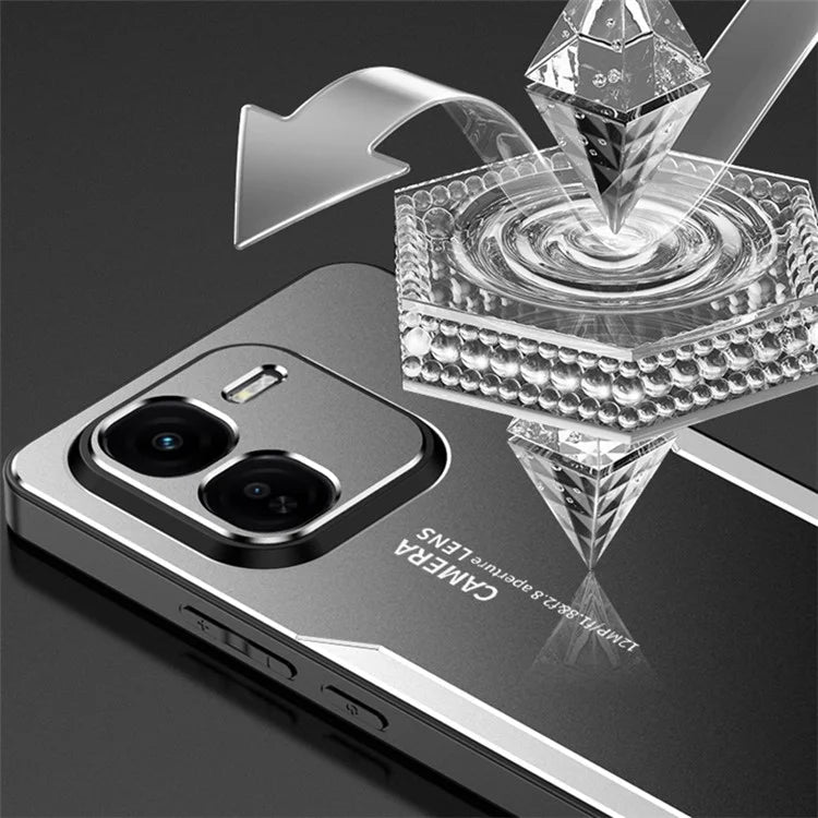 For vivo iQOO Z9x 5G Case Aluminum Alloy+PC+TPU Anti-Drop Slim Phone Cover