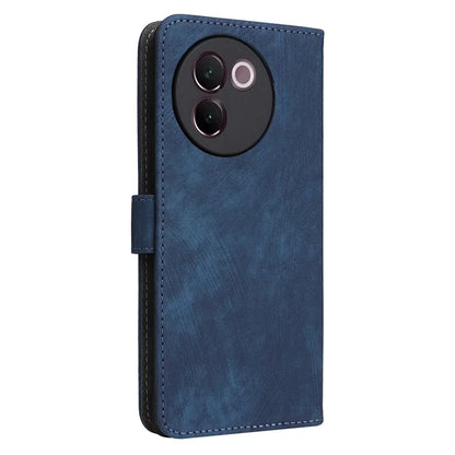 For vivo V30e 5G Case RFID Blocking Leather Wallet Phone Cover with Strap