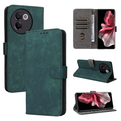 For vivo V30e 5G Case RFID Blocking Leather Wallet Phone Cover with Strap