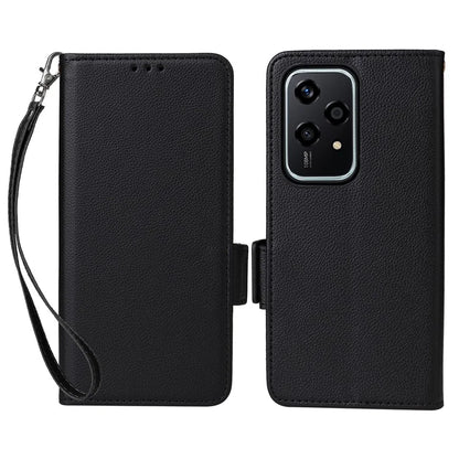 For Honor 200 Lite Case with Hand Strap PU Leather Wallet Phone Cover