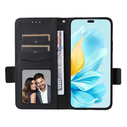 For Honor 200 Lite Case with Hand Strap PU Leather Wallet Phone Cover
