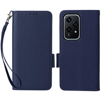 For Honor 200 Lite Case with Hand Strap PU Leather Wallet Phone Cover