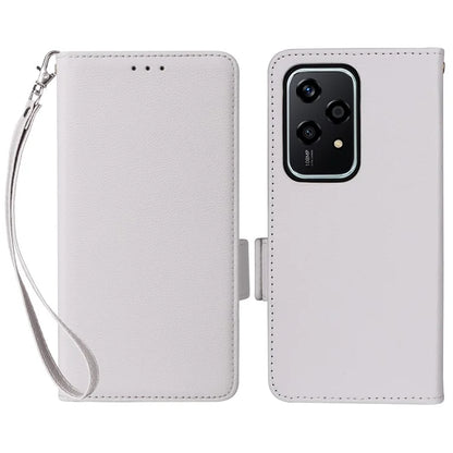 For Honor 200 Lite Case with Hand Strap PU Leather Wallet Phone Cover