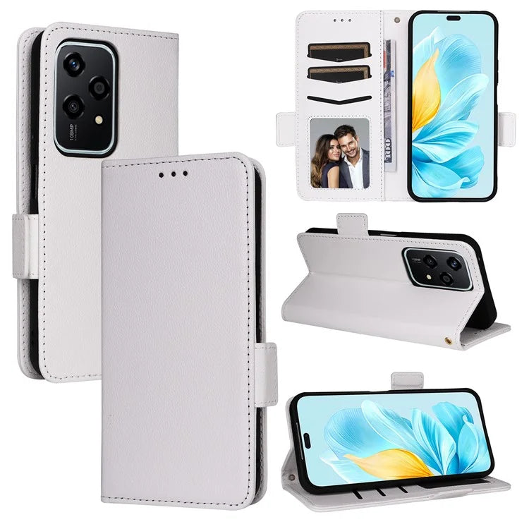 For Honor 200 Lite Case with Hand Strap PU Leather Wallet Phone Cover