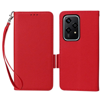 For Honor 200 Lite Case with Hand Strap PU Leather Wallet Phone Cover