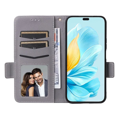 For Honor 200 Lite Case with Hand Strap PU Leather Wallet Phone Cover