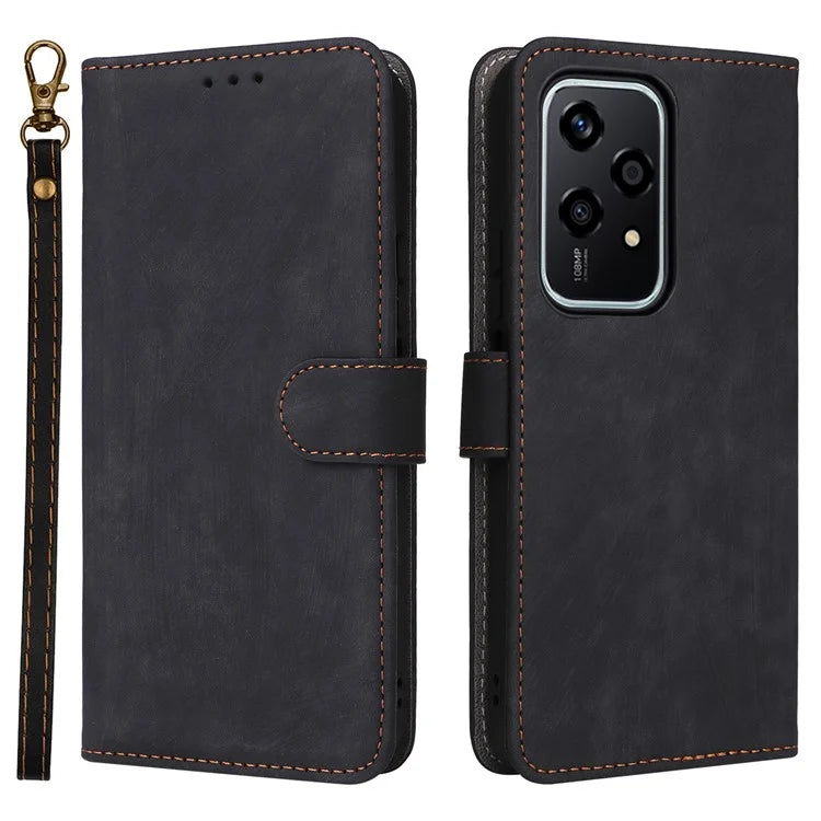 For Honor 200 Lite Case RFID Blocking Leather Wallet Phone Cover with Strap