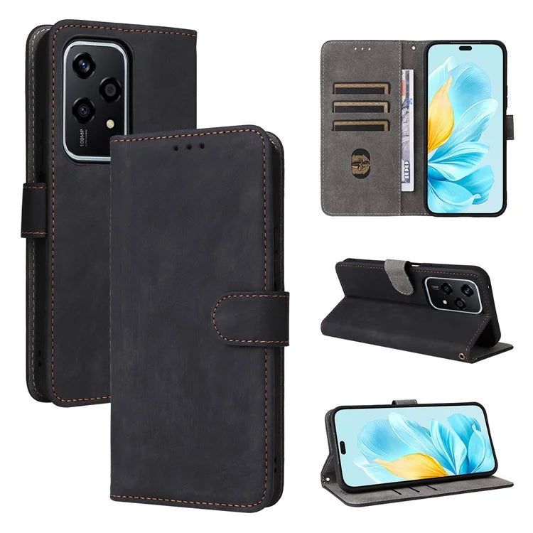 For Honor 200 Lite Case RFID Blocking Leather Wallet Phone Cover with Strap