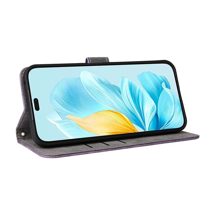 For Honor 200 Lite Case RFID Blocking Leather Wallet Phone Cover with Strap