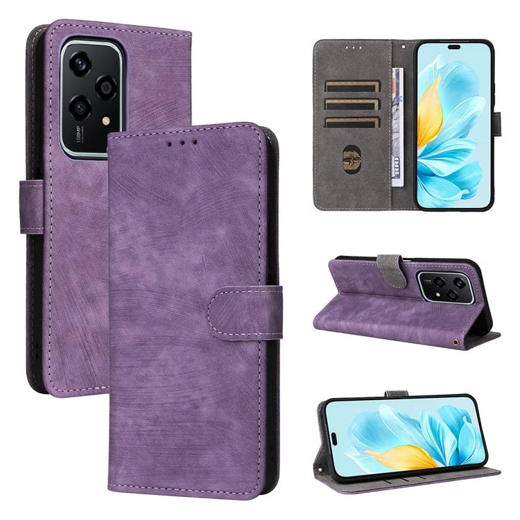 For Honor 200 Lite Case RFID Blocking Leather Wallet Phone Cover with Strap