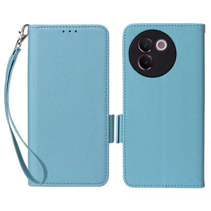 For vivo V30e 5G Wallet Case Litchi Texture Stand Leather Phone Cover