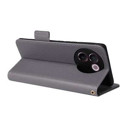 For vivo V30e 5G Wallet Case Litchi Texture Stand Leather Phone Cover
