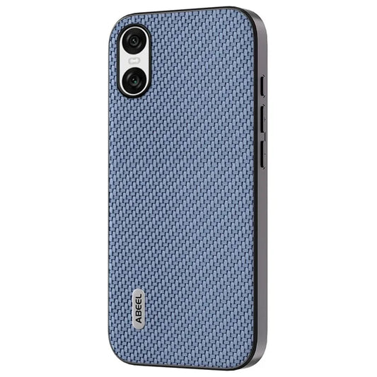 ABEEL For Sony Xperia 10 VI Case Leather+PC+TPU Phone Cover Carbon Fiber Texture