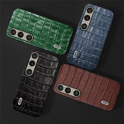 ABEEL For Sony Xperia 1 VI Shockproof Phone Case Genuine Cow Leather+PC+TPU Hybrid Cover