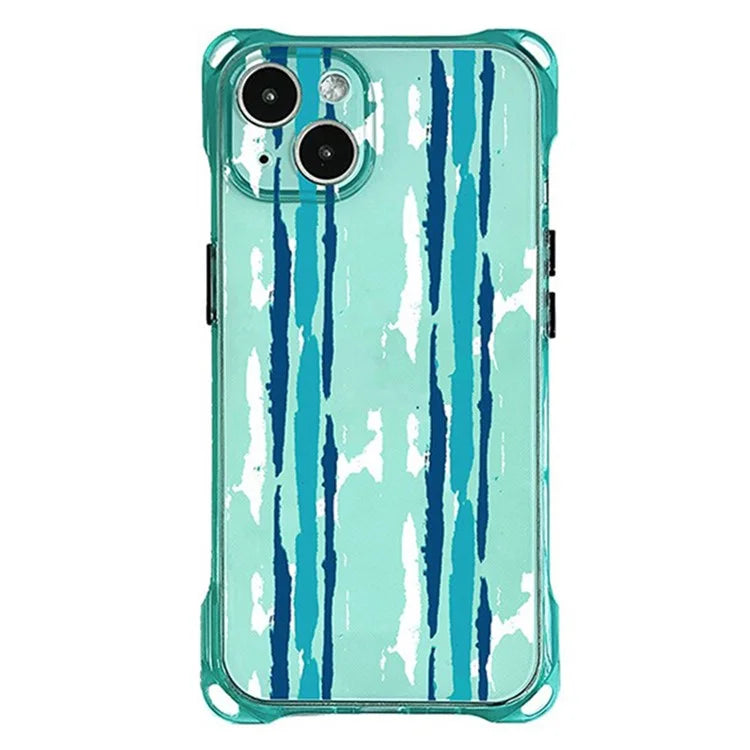 TPU Phone Cover for iPhone 14 Cases Pattern Design Cell Phone Shell with Carrying Strap