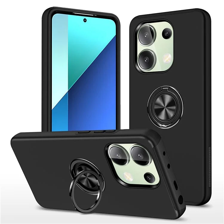 For Xiaomi Redmi Note 13 4G Case Anti-Drop PC+TPU Protective Cover with Rotary Kickstand