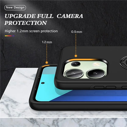 For Xiaomi Redmi Note 13 4G Case Anti-Drop PC+TPU Protective Cover with Rotary Kickstand