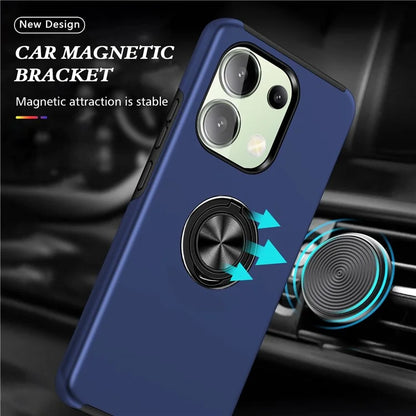 For Xiaomi Redmi Note 13 4G Case Anti-Drop PC+TPU Protective Cover with Rotary Kickstand