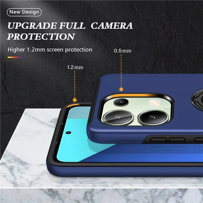 For Xiaomi Redmi Note 13 4G Case Anti-Drop PC+TPU Protective Cover with Rotary Kickstand