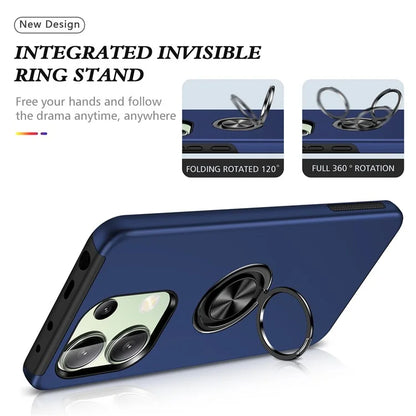 For Xiaomi Redmi Note 13 4G Case Anti-Drop PC+TPU Protective Cover with Rotary Kickstand