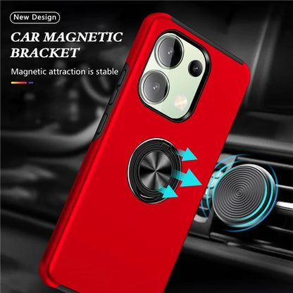 For Xiaomi Redmi Note 13 4G Case Anti-Drop PC+TPU Protective Cover with Rotary Kickstand