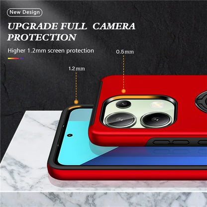 For Xiaomi Redmi Note 13 4G Case Anti-Drop PC+TPU Protective Cover with Rotary Kickstand