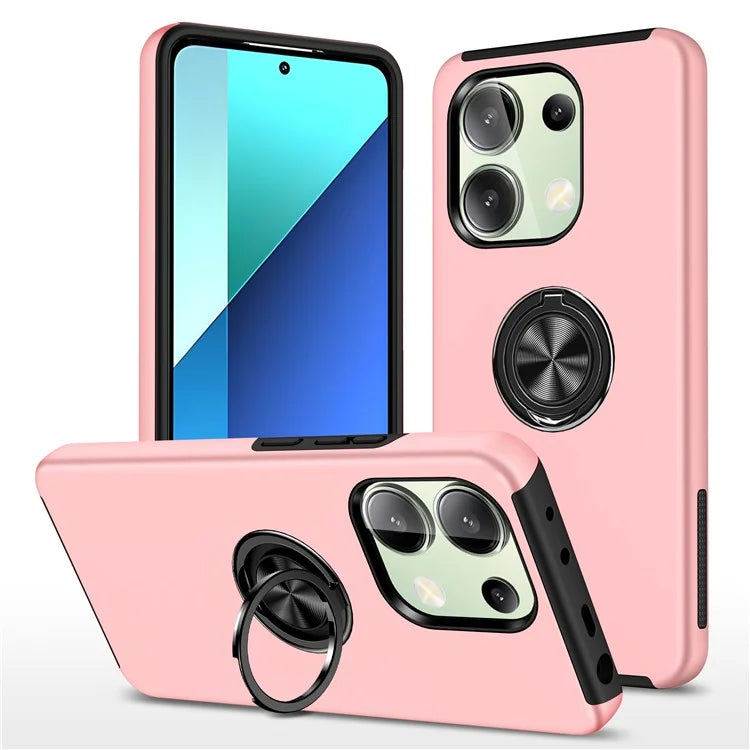 For Xiaomi Redmi Note 13 4G Case Anti-Drop PC+TPU Protective Cover with Rotary Kickstand