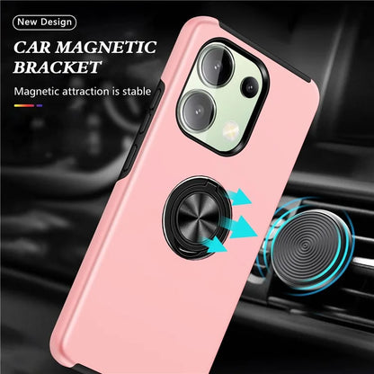 For Xiaomi Redmi Note 13 4G Case Anti-Drop PC+TPU Protective Cover with Rotary Kickstand