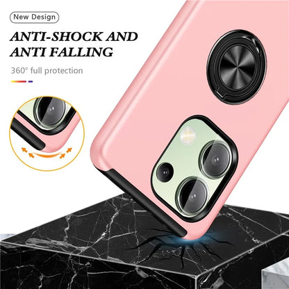 For Xiaomi Redmi Note 13 4G Case Anti-Drop PC+TPU Protective Cover with Rotary Kickstand