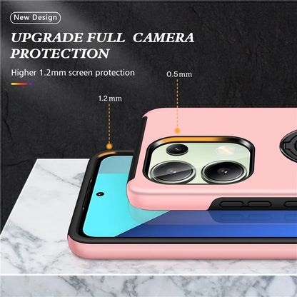 For Xiaomi Redmi Note 13 4G Case Anti-Drop PC+TPU Protective Cover with Rotary Kickstand