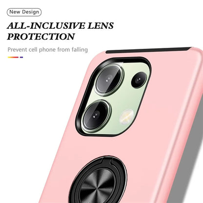 For Xiaomi Redmi Note 13 4G Case Anti-Drop PC+TPU Protective Cover with Rotary Kickstand
