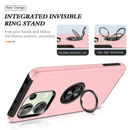 For Xiaomi Redmi Note 13 4G Case Anti-Drop PC+TPU Protective Cover with Rotary Kickstand