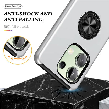 For Xiaomi Redmi Note 13 4G Case Anti-Drop PC+TPU Protective Cover with Rotary Kickstand