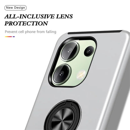 For Xiaomi Redmi Note 13 4G Case Anti-Drop PC+TPU Protective Cover with Rotary Kickstand