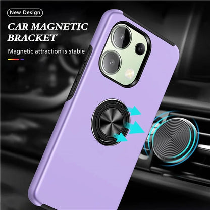 For Xiaomi Redmi Note 13 4G Case Anti-Drop PC+TPU Protective Cover with Rotary Kickstand