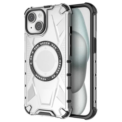 For iPhone 14 Magnetic Phone Case TPU Frame PC Back Hybrid Phone Cover