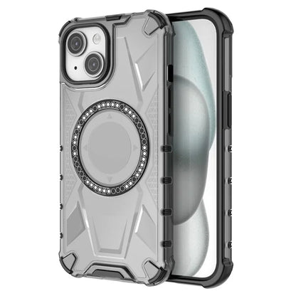 For iPhone 14 Magnetic Phone Case TPU Frame PC Back Hybrid Phone Cover