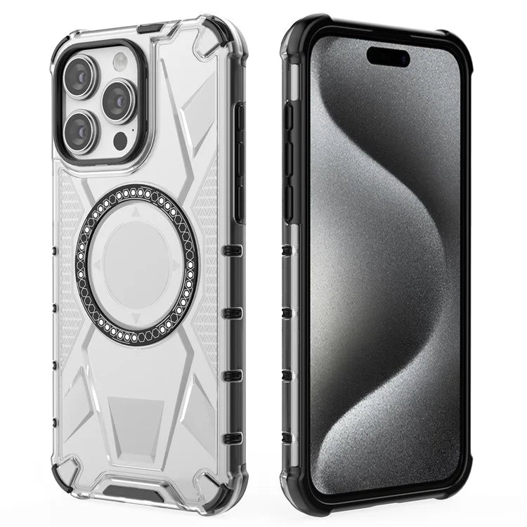 For iPhone 14 Pro Case Compatible with MagSafe TPU Frame PC Back Cover